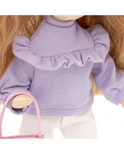 Păpușă moale Orange Toys Sweet Sisters - Sunny cu un pulover mov, 32 cm - 5
