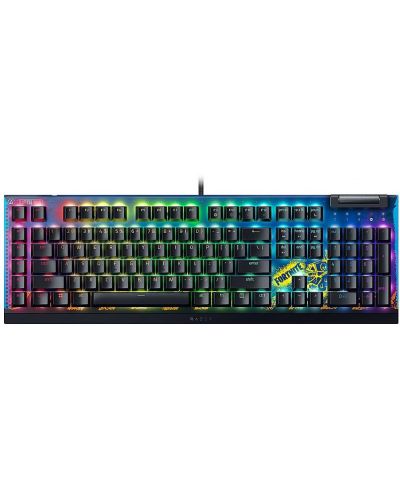 Tastatură mecanică Razer - BlackWidow V4 X Fortnite Ed., Yellow Switch, albastru/negru - 1