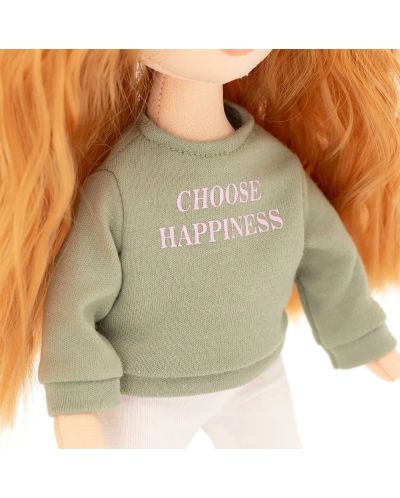 Păpușă moale Orange Toys Sweet Sisters - Sunny cu un pulover verde, 32 cm - 6