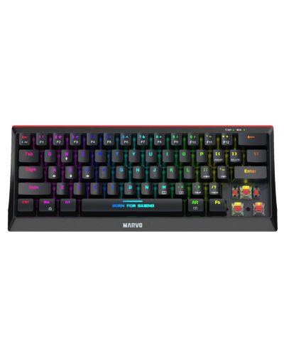 Tastatură mecanică Marvo - KG962G, Red, RGB, neagră - 3