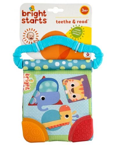 Carte moale Bright Starts - Teethe & Read Toy, albastru - 2