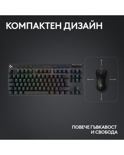Logitech Tastatură mecanică - G Pro X TKL, fără fir, GX, negru - 7