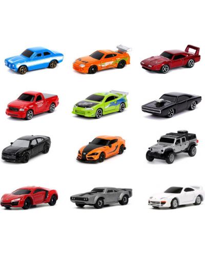 Nano cărucior metalic Jada Toys Fast & Furious - Sortiment, 4 cm