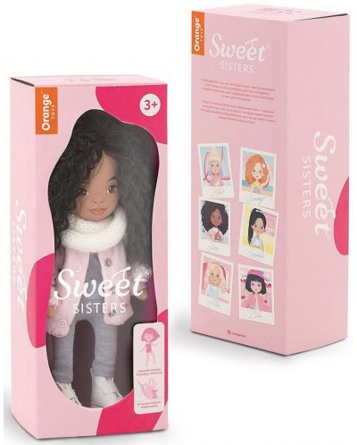 Păpușă moale Orange Toys Sweet Sisters - Tina cu sacou roz, 32 cm - 6