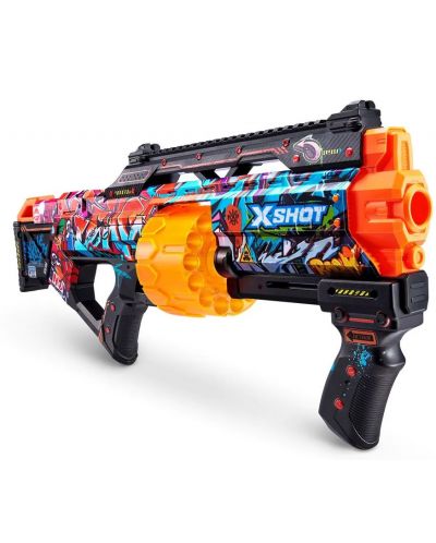 Mega blaster cu tambur Zuru - X Shot Skins, Last Stand, Graffiti