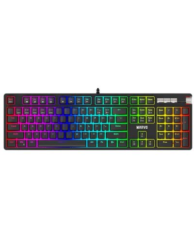 Tastatură mecanică Marvo - KG948, Blue, RGB, neagră - 1