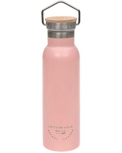 Sticlă metalică Lassig - Adventure, 460 ml, roz - 1