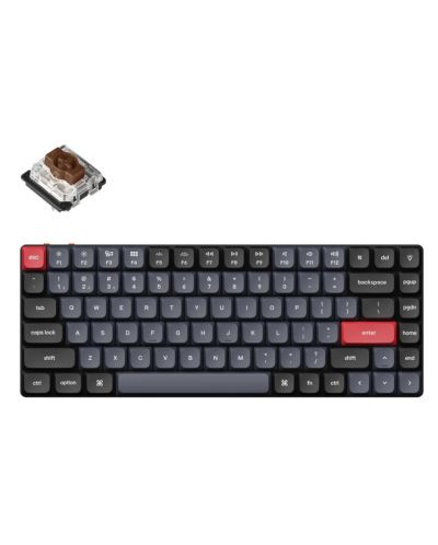 Tastatură mecanică Keychron - K3P, H-S, Brown, RGB, negru - 1