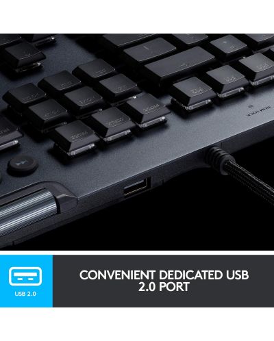Tastatura mecanica Logitech - G815, UK Layout, clicky switches, neagra - 4