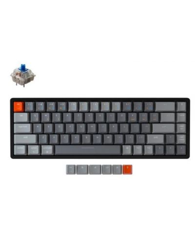 Tastatura mecanica Keychron - K6 H-S Aluminum, Clicky, neagra - 2