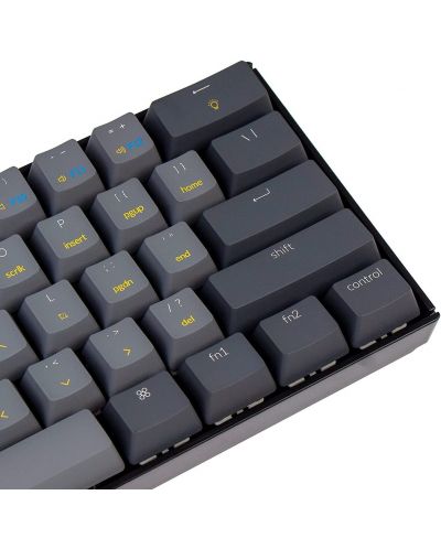 Tastatura mecanica Keychron - K12 H-S, White LED, Gateron Brown, gri - 3