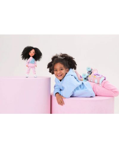 Păpușă moale Orange Toys Sweet Sisters - Tina cu sacou roz, 32 cm - 5