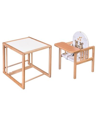 Tampă moale pentru scaun de masă din lemn New Baby - Urs - 3
