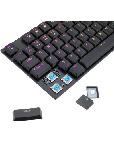 Tastatura mecanica Redragon - Apas Pro, Blue Switch, RGB, neagra - 5