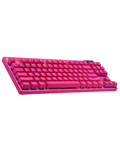 Logitech Tastatură mecanică - G Pro X TKL, fără fir, tactilă GX, roz - 2