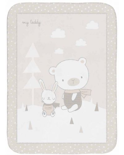 Pătură moale pentru bebeluși Kikkaboo - My Teddy, 80 х 110 cm - 1