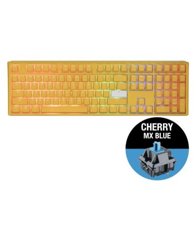 Tastatura mecanica Ducky - One 3 Yellow, MX Blue, galbena  - 2