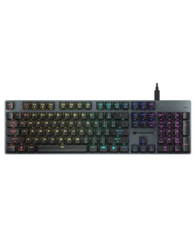 Tastatură mecanicăCOUGAR - Luxlim, wireless, Silent, RGB, neagră - 1