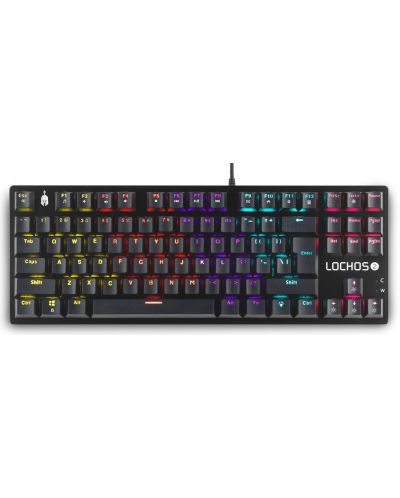 Tastatură mecanică Spartan Gear - Lochos 2 TKL, roșu, LED, negru - 1