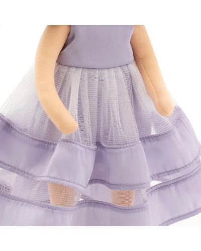 Păpușă moale Orange Toys Sweet Sisters - Lilu in rochie mov, 32 cm - 5