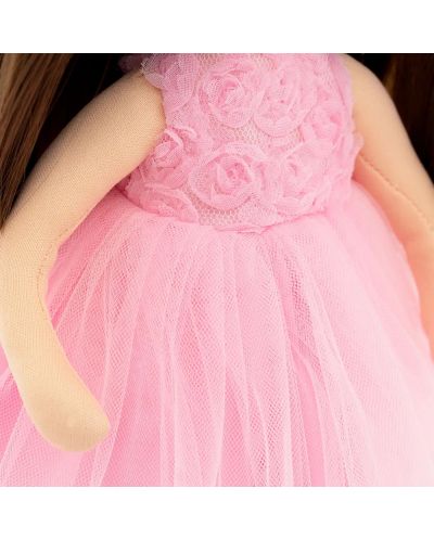 Păpușă moale Orange Toys Sweet Sisters - Sophie într-o rochie roz cu trandafiri, 32 cm - 6