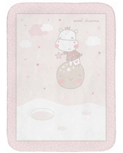 Pătură moale pentru bebeluși Kikkaboo - Hippo Dreams, 110 х 140 cm - 1