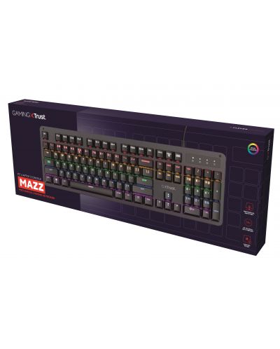 Tastatura mecanica Trust - GXT 863, Outemu Red, LED, neagra - 6