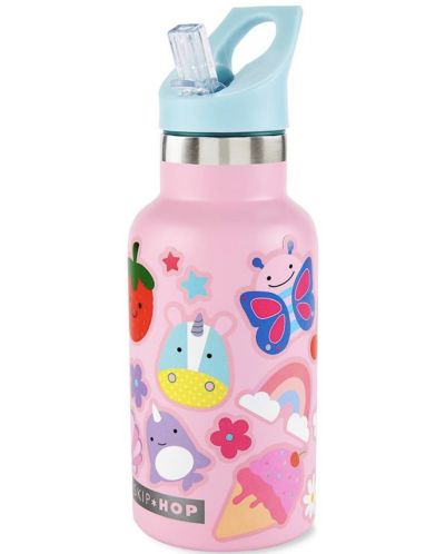 Sticlă metalică Skip Hop - Pink, 380 ml - 2