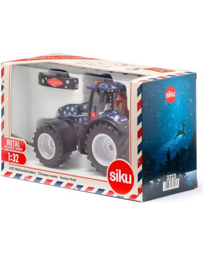 Jucărie metalică Siku - Tractor de Crăciun New Holland, 1:32 - 2