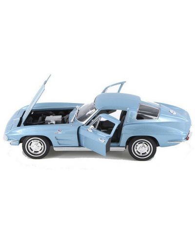 Mașină din metal Welly - Chevrolet Corvette, 1:24, albastru - 2