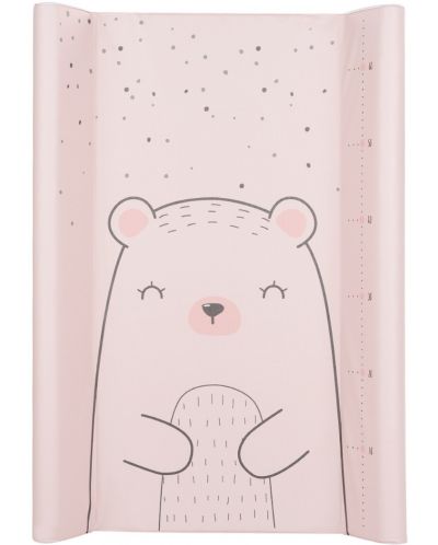 Salteluță moale de înfășat KikkaBoo - Bear with me, Pink, 80 x 50 cm - 1