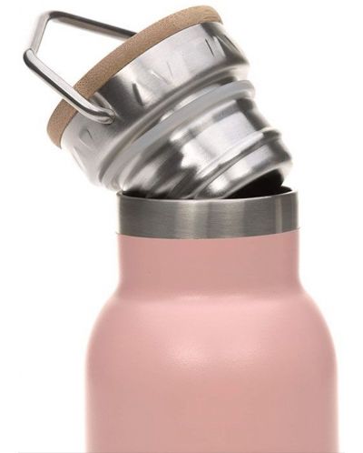 Sticlă metalică Lassig - Adventure, 460 ml, roz - 2