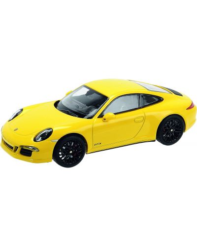 Mașină din metal Welly - Porsche 911 Carrera, galben, 1:24 - 1