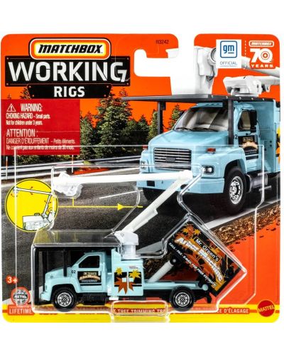 Jucărie metalică Matchbox Working Rigs - Camion pentru tăiat lemne