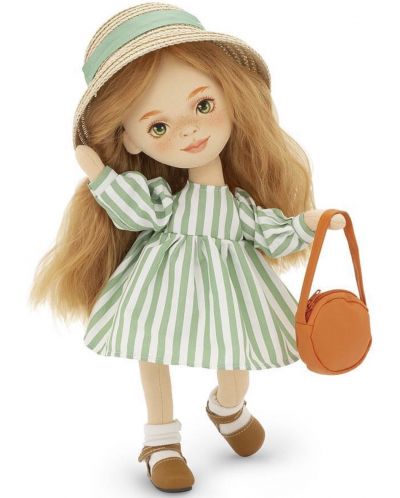 Păpușă moale Orange Toys Sweet Sisters - Sunny într-o rochie în carouri, 32 cm - 3