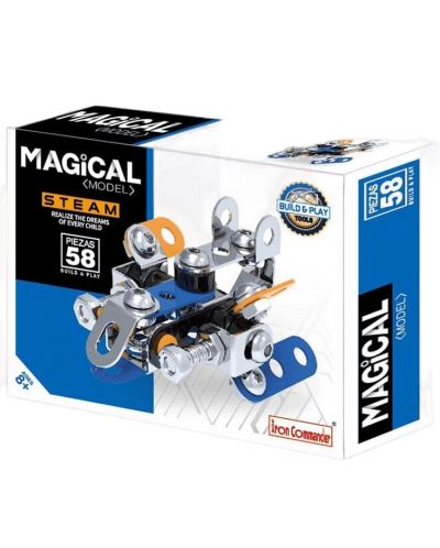 Constructor de metal Raya Toys - Magical Model, Speeder, 58 de piese - 2