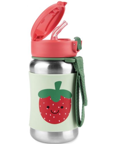 Sticlă metalică Skip Hop Spark Style - Strawberry, 350 ml  - 2