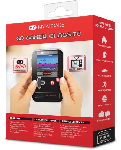 Consolă mini My Arcade - Gamer V Classic 300in1, neagră/roșie - 3