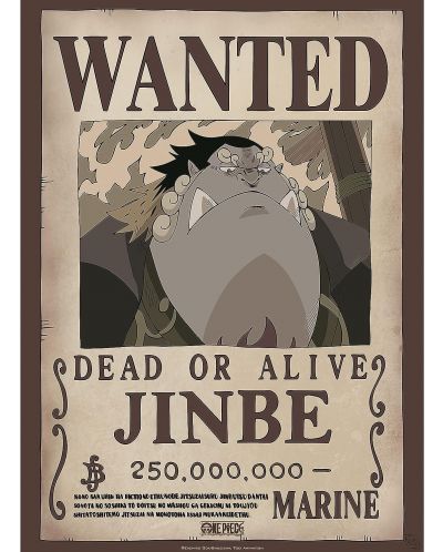 Mini poster GB eye Animation: One Piece - Jinbe Wanted Poster - 1