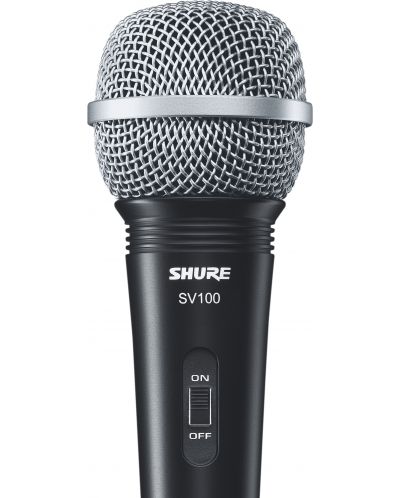 Microfon Shure - SV100A, cablu + clema + husa, negru - 2