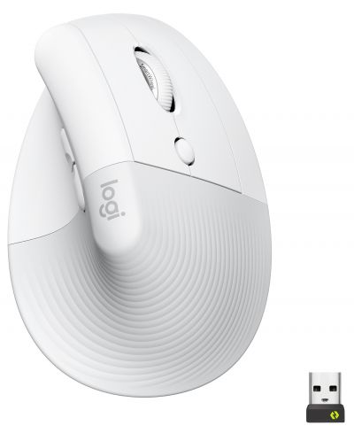 Mouse Logitech - Lift Vertical EMEA, optic, wireless, alb - 1