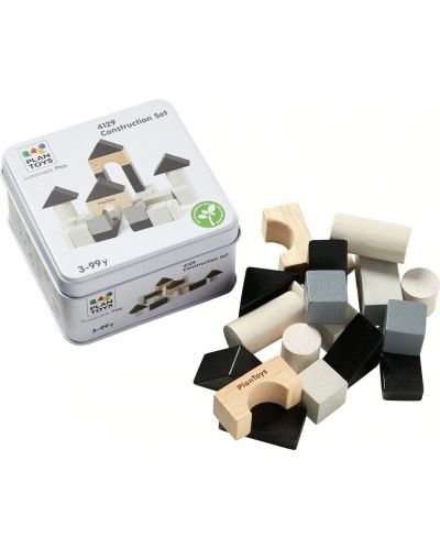 Set mini cuburi din lemn PlanToys, 24 buc. - 3