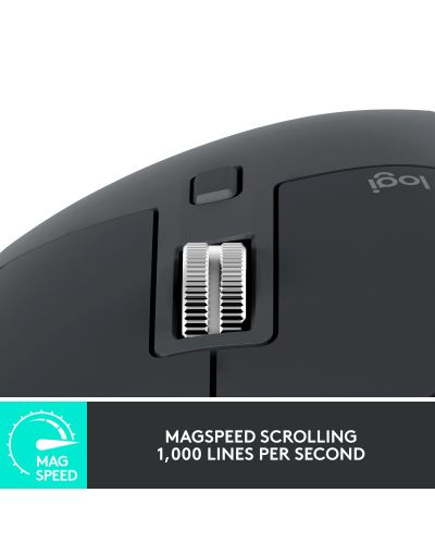 Mouse Logitech - MX Master 3S, optic, wireless, Grafit | Ozone.ro