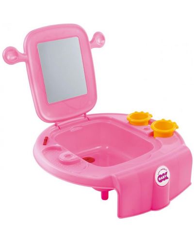 Mini chiuvetă cu toaletă OK Baby - Space, roz - 1