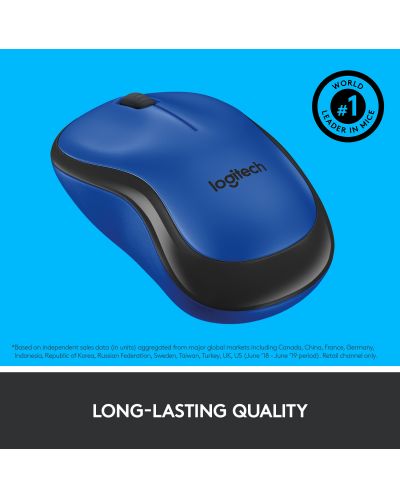 Mouse Logitech - M220 Silent, wireless, albastru - 6