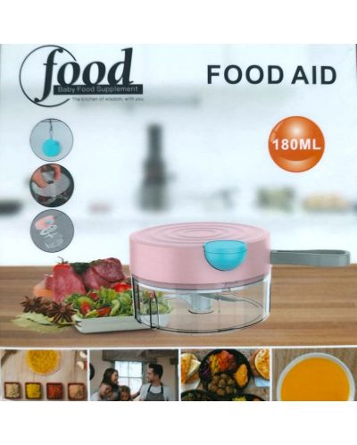 Morello Mini tocător de legume - Ajutor alimentar, portabil, 180 ml, roz - 2