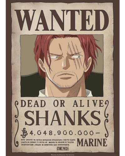 Mini poster GB eye Animation: One Piece - Wanted Shanks - 1