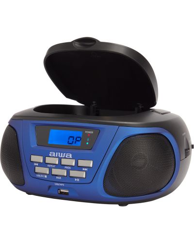 Mini sistem audio  Aiwa - BBTU-300BL, albastru - 2