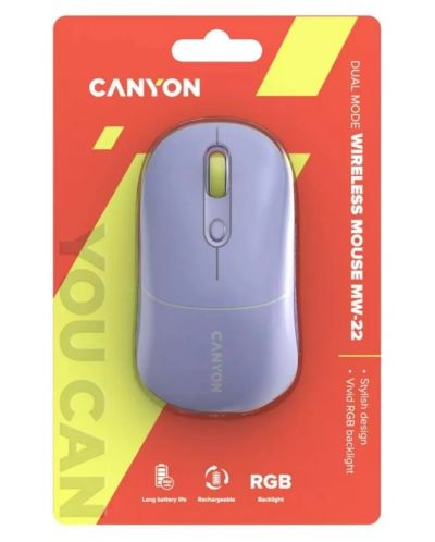 Mouse Canyon - MW-22, optic, wireless, Mountain Lavender - 6