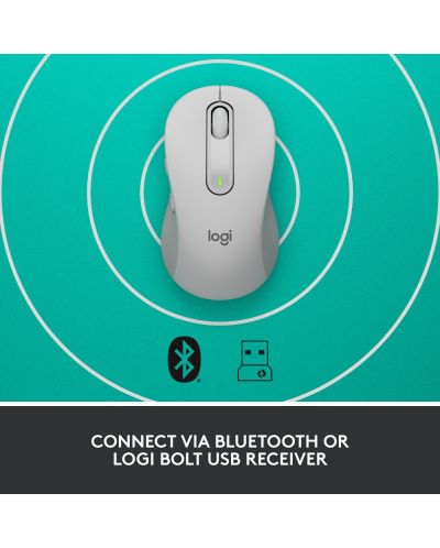 Mouse Logitech - Signature M650 L, optic, wireless, alb - 7